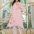 Women Floral Embroidered Regular Thread Work Pure Cotton Kurta with Trousers