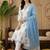 Women Floral Printed Regular Sequinned Pure Cotton Kurta with Trousers & With Dupatta
