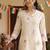 Women Floral Printed Regular Thread Work Kurta with Dhoti Pants