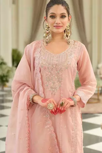 Women Ethnic Motifs Embroidered Kurta with Trousers & Dupatta