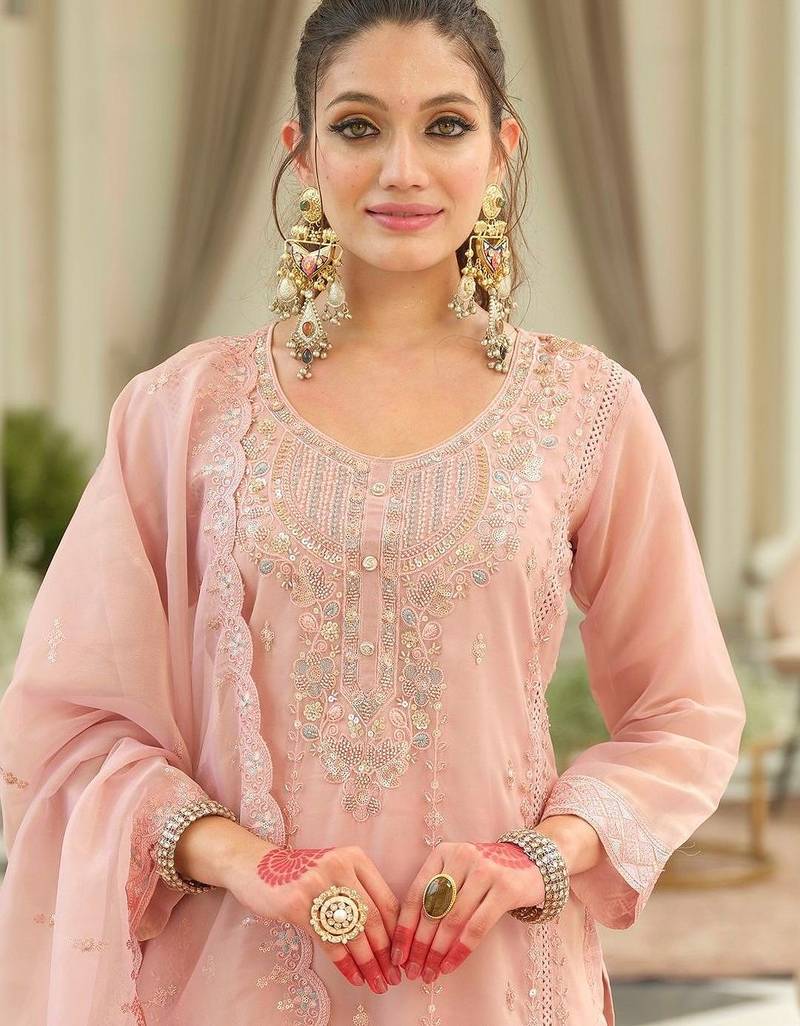 Women Ethnic Motifs Embroidered Kurta with Trousers & Dupatta