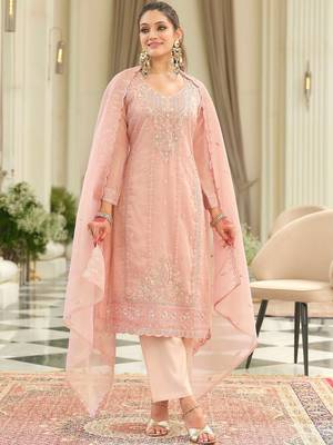 Women Ethnic Motifs Embroidered Kurta with Trousers & Dupatta 4