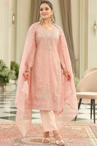 Women Ethnic Motifs Embroidered Kurta with Trousers & Dupatta