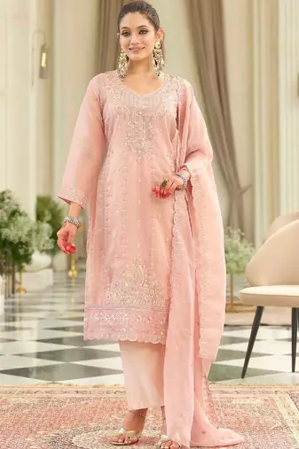 Women Ethnic Motifs Embroidered Kurta with Trousers & Dupatta