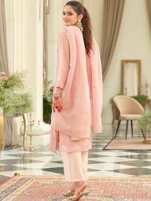 Women Ethnic Motifs Embroidered Kurta with Trousers & Dupatta 6