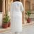 Floral Embroidered Notch Neck Sequinned Straight Kurta With Trousers & Dupatta