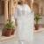 Floral Embroidered Notch Neck Sequinned Straight Kurta With Trousers & Dupatta