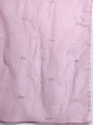 Floral Embroidered Kurta with Trousers & Dupatta 4