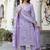 Floral Printed Panelled Square Neck Pure Cotton Kurta With Trousers & Dupatta