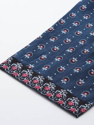 Ethnic Motifs Printed Panelled Beads & Stones Pure Cotton Kurta with Trousers 7
