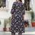 Women Floral Printed Angrakha Pure Cotton Kurta with Trousers & With Dupatta