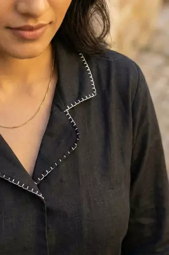 Women Regular Thread Work Pure Cotton Kurta with Palazzos