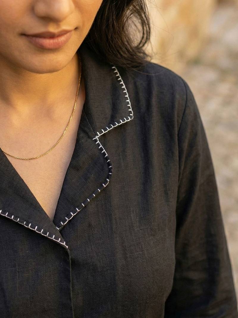 Women Regular Thread Work Pure Cotton Kurta with Palazzos
