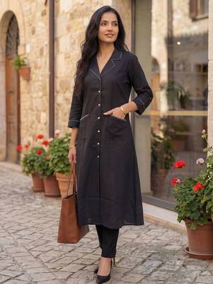 Women Regular Thread Work Pure Cotton Kurta with Palazzos 4