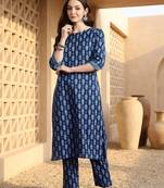 Women Ethnic Motifs Printed Regular Pure Cotton Kurta with Trousers
