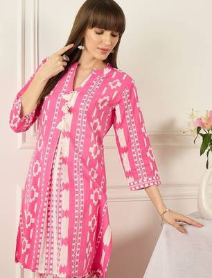 Women Printed Regular Pure Cotton Kurta with Trousers 7