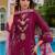 Women Floral Embroidered Regular Thread Work Pure Silk Kurta with Trousers & With Dupatta