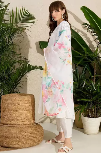 Kurta with Trousers & With Dupatta