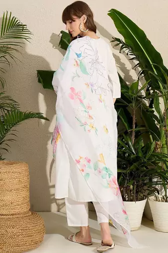 Kurta with Trousers & With Dupatta
