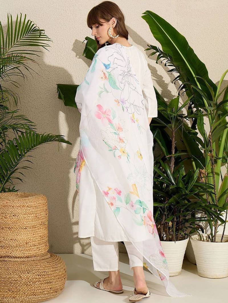 Kurta with Trousers & With Dupatta