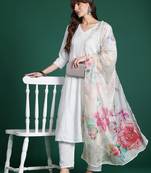 Anarkali Kurta with Trousers & With Dupatta