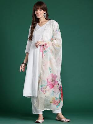 Anarkali Kurta with Trousers & With Dupatta 5