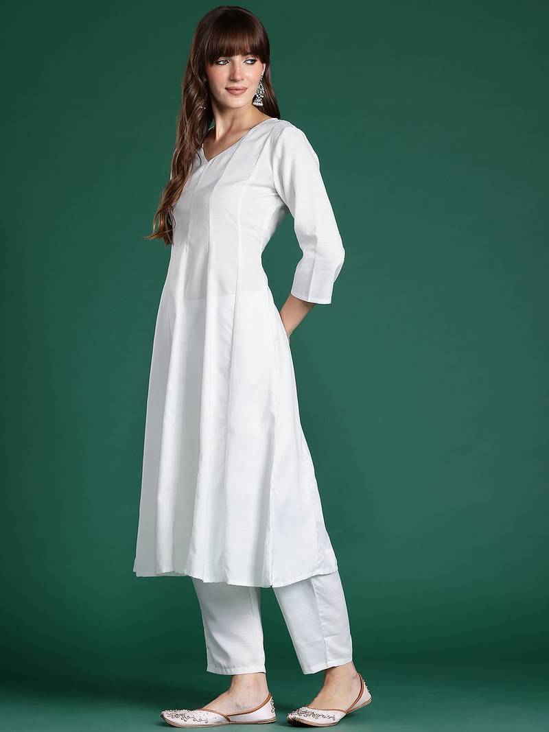 Anarkali Kurta with Trousers & With Dupatta