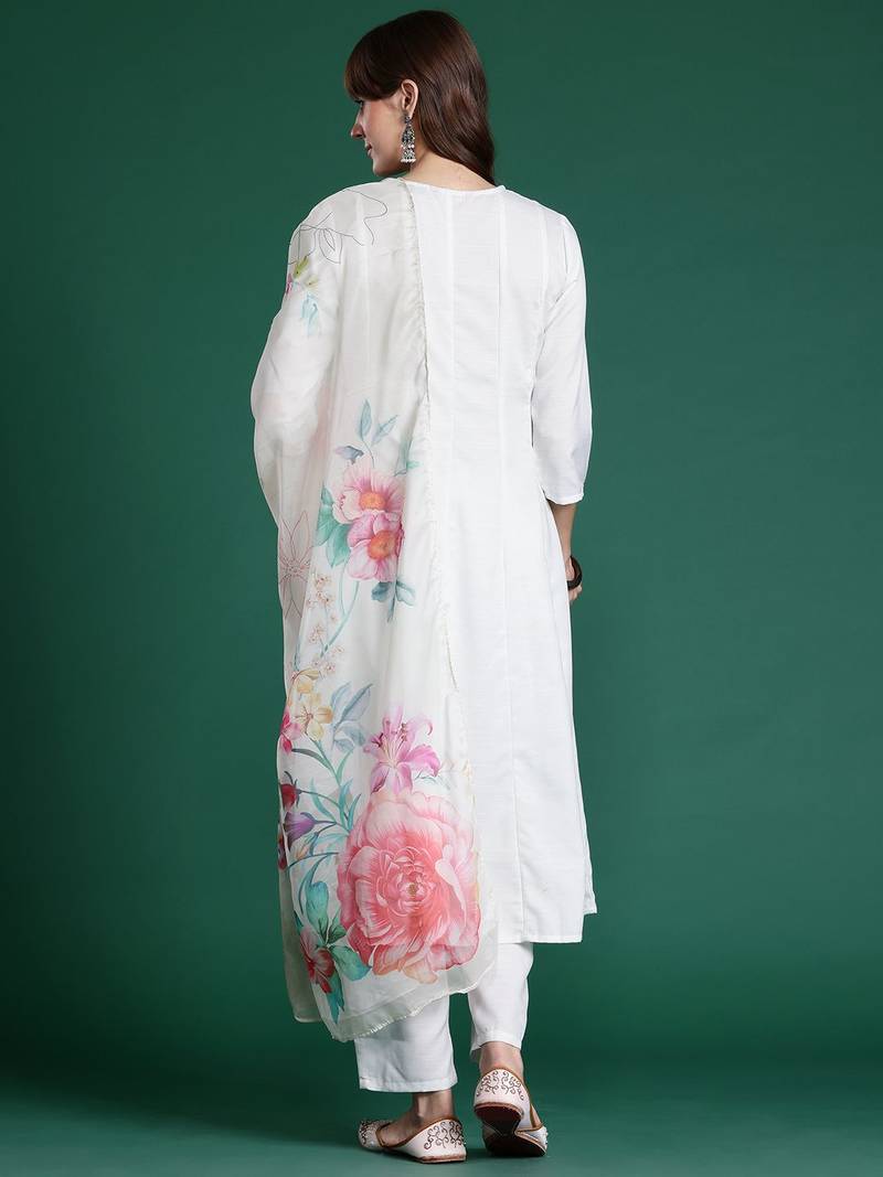 Anarkali Kurta with Trousers & With Dupatta