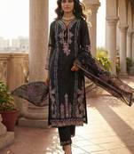 Women Floral Embroidered Regular Thread Work Kurta with Trousers & With Dupatta