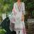 Floral Yoke Design Notch Neck Thread Work A-Line Kurta & Dupatta with Trousers