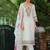 Floral Yoke Design Notch Neck Thread Work A-Line Kurta & Dupatta with Trousers