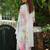 Floral Yoke Design Notch Neck Thread Work A-Line Kurta & Dupatta with Trousers