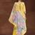 Women Ethnic Motifs Printed Regular Thread Work Linen Kurta with Trousers & With Dupatta