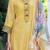 Women Ethnic Motifs Printed Regular Thread Work Linen Kurta with Trousers & With Dupatta