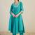Women Floral Embroidered Panelled Beads and Stones Pure Cotton Kurta with Trousers & With Dupatta