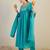 Women Floral Embroidered Panelled Beads and Stones Pure Cotton Kurta with Trousers & With Dupatta