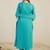 Women Floral Embroidered Panelled Beads and Stones Pure Cotton Kurta with Trousers & With Dupatta