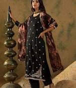 Ethnic Motifs Embroidered Kurta with Trousers & Dupatta