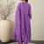 Floral Embroidered Empire Thread Work Pure Cotton Kurta With Trousers & Dupatta