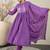 Floral Embroidered Empire Thread Work Pure Cotton Kurta With Trousers & Dupatta