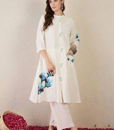 Women Floral Printed Regular Pure Cotton Kurta with Palazzos