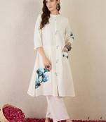 Women Floral Printed Regular Pure Cotton Kurta with Palazzos