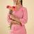 Women Regular Thread Work Pure Cotton Kurta with Trousers
