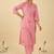 Women Regular Thread Work Pure Cotton Kurta with Trousers