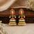  gold plated kemp stone jhumka earrings for women   traditional south indian pearl drop jhumki