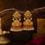  gold plated lakshmi temple jhumka earrings with pearl drops for women