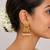  gold plated lakshmi temple jhumka earrings with pearl drops for women