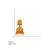  gold plated lakshmi temple jhumka earrings with pearl drops for women