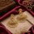  gold plated antique kempu chandbali earrings   cz stones & pearl drops   temple jewelry