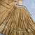 mustard zari work chanderi circular lehenga